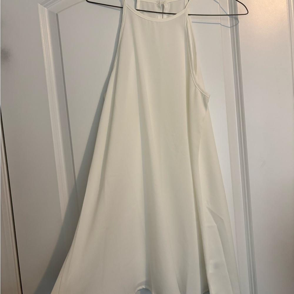 Elegant White Halter Dress - Picture 2 of 2